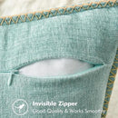 MIULEE Pack of 2 Couch Throw Pillow Covers 12x20 Inch Aqua Green Farmhouse Decorative Pillow Covers with Stitched Edge Soft Chenille Solid Dyed Spring Pillow Covers for Sofa Bed Living Room by CozyNest Decor