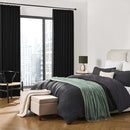 KEQIAOSUOCAI 80 Inch Wide Black Pinch Pleated Tall Curtains 80 x 144, Thermal Insulated Noise Cancelling Living Room Office Drapes 144 Inches Long, Patio Sliding Glass Door Window Curtain 2 Panels by TinyTreasures Baby Boutique
