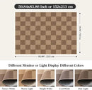 Lahome Checkered Easy Jute Living Room Rugs, 5x7 Large Dining Room Office Carpet Farmhouse Washable Area Rug, Checkerboard Neutral Non Slip Indoor Outdoor Carpet for Bedroom Entry Patio by CozyNest Decor