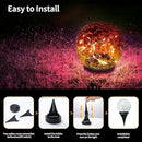Solar Globe Lights Outdoor Waterproof - Cracked Glass Ball Lights for Garden, Patio, Yard, Lawn and Backyard Decor - Decorative Orbs for Outside by CozyNest Decor