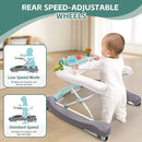 Foldable Baby 5-in-1 Activity Walker - Rocker, Activity Center, Bouncer, Seat Walker, Push Walker - Adjustable Speed Rear Wheels and Height Toys Ages 6-18 Months… (Mint Green) by TinyTreasures Baby Boutique