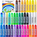 JOYIN 36 Colors Washable Tempera Paint Sticks, Art Supplies, Paint for Kids, Quick Drying and No Mess Arts Project, Gifts for Kids and Artists by TinyTreasures Baby Boutique