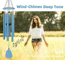 Wind-Chimes-Outdoor-Deep-Tone, Large Soothing Melodic Tones Mobile Windchimes, Wind Chimes for Outside, Memorial Wind Chime Best Gift for Mom Women Grandma Neighbors(32" Blue Coated Aluminum) by CozyNest Decor