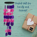 Bellaa 24841 Wind Chimes Outdoor, Garden Decorations, Musical, Indoor/Outside Windchimes, Beach, Ocean Breeze, Gifts for Mom, Gift for All Occasions, Capiz Sea Glass Shells Wood Pink Purple by CozyNest Decor