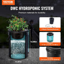 VEVOR DWC Hydroponics Grow System, Hydroponic Growing System with Top Drip Kit, 5-Gallon Deep Water Culture with Air Pump, Air Stone and Water Level Device for Leafy Vegetables(1 Bucket+Top Drip Kit) by GreenHaven Gardens
