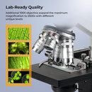 [Constant Temperature] Vabiooth Lab Trinocular Compound Microscope 40X-2500X Magnification with 7" Monitor 5MP E-Eyepiece,Adjustable Thermostat Mechanical Stage for Husbandry,Pet Hospital,Farms by TinyTreasures Baby Boutique