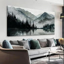 TAIJXAGSG Canvas Art Wall Decor Paintings Art Prints Modern Wall Art For Living Room Decorations Mountain Lake View Landscape Artwork Wall Bedroom Kitchen Office Home Wall Decor Artwork 24"×48" by CozyNest Decor
