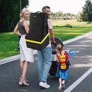Car Seat Travel Bag - Padded, Comfortable, Durable, Roomy Gate Check Carseat Cover Backpack Fits 3-in-1，Convertible, Booster & Infant Car Seats for Airplane, Airport, Yellow by TinyTreasures Baby Boutique