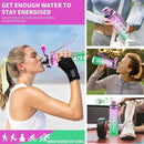 Water Bottle, 32 oz Motivational Water Bottles with Time Marker-Tritan & BPA Free, Sports Water Bottle with Time to Drink & Strap, Wide Mouth, Leakproof -Gift for Christmas Gym Fitness & Outdoor by CozyNest Decor