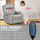 Retro Rocking Recliner Chair, Massage Rocker Recliner Chair with Vibration Massage and Heat, USB and Type-C Ports,360° Swivel Chairs, Living Room, Bedroom, Nursery, RV, Light Grey by TinyTreasures Baby Boutique