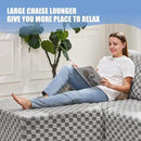 Hobestluk Modular Sectional Sofa 3 Seater Modular Sofa Couch (Plush Grey, Loveseat with Chaise) by CozyNest Decor