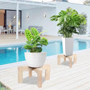 Plant Stand, Indoor/Outdoor Wood Plant Holder, Single Flower Pot Stand, Sturdy Planter Stand, Fit 5-12 Inch Pots by GreenHaven Gardens