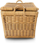 The Basket Lady Lift-Off Lid Wicker Storage Basket, Medium, 20 in L x 15 in W x 14 in H, Sandstone by GreenHaven Gardens