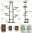 Indoor Plant Stand with Grow Light - 8 Tier Plant Shelf indoor, 43" Corner Stand with Multiple Tiers, Cactus Flower Holder for Living Room, Patio, Hallway by GreenHaven Gardens