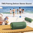 Passau Portable Bluetooth Speakers 40W Peak Loud Stereo Sound, Passive Radiators-Deep Bass, All Day Playtime, Adjustable Strap, BT5.3, IPX5 Wireless Speaker RGB Lights for Indoor Outdoor-Green by TinyTreasures Baby Boutique