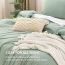 Litanika Comforter Full Size Set Sage Green, 3 Pieces Lightweight Bed Set, Solid Bedding Comforters Sets, Soft All Season Down Alternative Quilt Blanket by CozyNest Decor