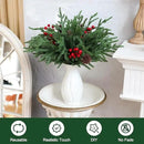 24 Pcs Christmas Norfolk Pine Stems, Realistic DIY Artificial Pine Branches for Christmas Decorations by CozyNest Decor