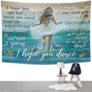 Coastal Beach Tapestry I Hope You Dance Tapestry Wall Hanging for Bedroom Sea Turtle Tapestries Aesthetic Wall Decor for Home Dorm Living Room 50"x60" by CozyNest Decor