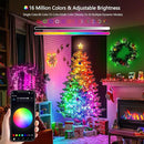 JMEXSUSS 100 LED RGB Christmas Tree Lights Indoor, 33ft Smart Color Changing Christmas Lights Outdoor with Remote & APP, Clear Wire Christmas Lights Plug in for Bedroom Tree Room Party Birthday by GreenHaven Gardens