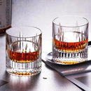 KAMMAK Crystal Whiskey Glasses Set of 2, Luxury 7.44oz Old Fashioned Glasses Stemless, Hand Blown Cocktail Glasses, Handcrafted Cut White Scotch Cup for Women, Men Gift for Bourbon,Home Bar by CozyNest Decor