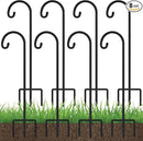 FEED GARDEN Adjustable 32 Inch Small Shepherd Hooks for Outdoor, Garden Hooks for Lanterns, Shepard Hooks for Hanging Plants, Bird Feeders, Solar Lights, Mason Jars, Weddings Decor,8 Pack by GreenHaven Gardens