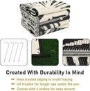Outdoor Rug Waterproof for Patios Clearance, Reversible Outdoor Plastic Straw Rug Camping Carpet, Outside Floor Mats Large Area Rugs for RV,Patio,Deck,Porch,Beach, Balcony，8'x10',Black&Beige by GreenHaven Gardens