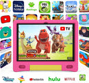 Tablet for Kids 10.1 inch Android 14 6000mHA 8GB RAM+64GB ROM(Expandable to 1TB Kids Tablet Age 3-12 with Case& Lanyard WiFi6 Google Kids Space Parental Control 1280 * 800 HD Screen Pink by TinyTreasures Baby Boutique