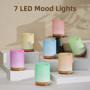 ASAKUKI Essential Oil Diffuser, Aromatherapy Cool Mist Home Humidifier with 7 LED Color Changing Light and Auto-Off Safety Switch, 8 Essential Oils Set, 300ml (Brown with Oils) by TinyTreasures Baby Boutique
