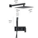 Brass Shower System With 10" Rainfall Shower Head And Handheld Sprayer - Matte Black by HouseOfZazla