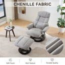 Ergonomic Recliner Chair With Ottoman, Modern 360° Swivel With Footstool by HouseOfZazla