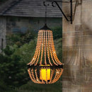 Hanging Candle Lantern, 27” Battery Operated Modern Clear Acrylic Crystal Chandeliers with Flickering Yellow Led Candle Light S Hooks for Garden, Backyard, Gazebo, Room Indoor Outdoor Decor by GreenHaven Gardens