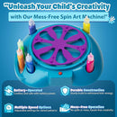 Spin Art Machine Variable Speed, Battery Operated Spinner - Paint Spinner with Splatter Guard, Washable Paint, Spin Art Kit, Art Design Card, Stem Toys, Kid Arts and Crafts, Girls Boys by TinyTreasures Baby Boutique