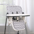 – Soft Gray and White Chevron High Chair Pad | Easy to Install Replacement Cushion | Fits Most 3-5 Point Harness High Chairs by TinyTreasures Baby Boutique