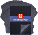 Carbon Paper for Tracing Transfer-Paper Pad, 30 Pcs Black Graphite Copy Paper for Tracing Drawing Patterns on Wood Projects Canvas Fabric Lettering Sketching Art Supplies, A4 8.3 X 11.8 Inch by TinyTreasures Baby Boutique