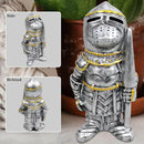nezababy Knight Gnomes Guard Garden Statue Decoration Medieval Wee Crusader Battle Swordsman Fighting Outdoor Figurines Lawn Decor Resin (B) by GreenHaven Gardens