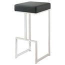 Upholstered Bar Stool With High-Shine Legs
