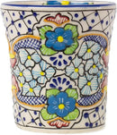 Encantada Handmade Hand-Painted Authentic Mexican Pottery Mugs (Multi Blue Green) by CozyNest Decor
