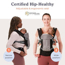 Beco Gemini Baby Carrier from Newborn to Toddler - Certified Ergonomic Newborn Baby Carrier for Infants and Children of 7-35 lbs - M Shape, Adjustable Seat, Breathable 3D Mesh (Cool Black) by TinyTreasures Baby Boutique