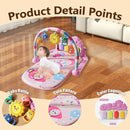 Alive Lovely Baby Gyms Play Mats, Musical Activity Center Baby Piano Gym Mat, Music and Lights Tummy Time Padded Mat for Newborn Newborn 0 to 3 6 9 12 Months by TinyTreasures Baby Boutique