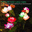 TONULAX Solar Garden Lights, Upgraded 2-Pack, Solar Lotus Flower Lights, Plastic Silk, Multi-Color, LED, Waterproof, Touch Control, 18-Hour Runtime by GreenHaven Gardens