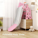 67i Toddler Slide for Indoor & Outdoor Play with Basketball Hoop, Anti-Slip Steps, 46.8in Baby Climber (Pink) by TinyTreasures Baby Boutique