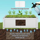 HDPE Raised Planter Box Outdoor,Rot-Resistant and Non-Cracking,Raised Beds for Gardening 29.5 * 14.4 * 9.8 in for Yard,Lawn,Outdoor Planter Boxes Rectangle with Drainage Holes White by GreenHaven Gardens