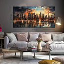 New York Skyline Wall Art for Office,Modern Living Room Wall Paintings City Wall Decor for Bedroom 29 x 59 Inch by CozyNest Decor