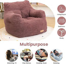 Bean Bag Chair with Filler, Bean Bag Sofa with Tufted Soft Stuffed Filling, Fluffy and Lazy Sofa, Comfy Cozy BeanBag Chairs with Memory Foam for Dorm, Apartment, Living Room (Red) by CozyNest Decor