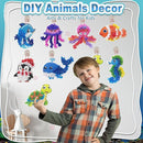 JRD&BS WINL Magical Ocean Animal Poke Art - Dolphin, Jellyfish, Seahorse, Turtle, Octopus | No-Mess Craft Kit for Kids 4-9 | Marine Biology Learning Toy | Creative Gift for Preschoolers by TinyTreasures Baby Boutique
