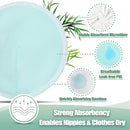 wegreeco Nursing Breast Pads (14 Pack) + Laundry Bag & Travel Storage Bag, 4.7 inch Option - Washable & Reusable Breastfeeding Nursing Pads (Peaceful, Large, Contoured Shape) by TinyTreasures Baby Boutique