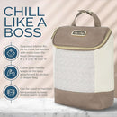 Itzy Ritzy Insulated Bottle Bag – Keeps Bottles Warm or Cool - Holds 3 Bottles & Features Interior Pocket for Ice Pack (Not Included), Vanilla Latte by TinyTreasures Baby Boutique