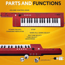 Pyle Digital Musical Keyboard 37 Keys, Electronic Karaoke Keytar with Wired Microphone, 4 Preset Selectable Tones, 4 Audio Rhythms, AUX Input, Rechargeable, Fun for Kids and All Ages by TinyTreasures Baby Boutique