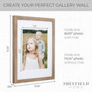Sheffield Home 9 Piece Gallery Wall Frame Set, 11x14 Inch, Light Natural by CozyNest Decor