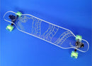 Clear Longboard Skateboard - Transparent Acrylic Long Boards with Light-Up LED Wheels for Smooth Rides - Ride The Streets in Style with Longboard Built for Beginners & Pros Alike by TinyTreasures Baby Boutique